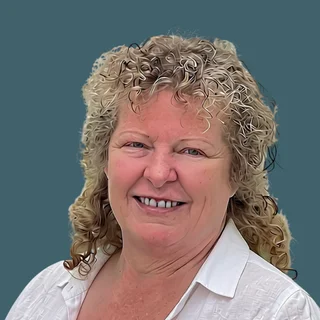 Wendy Jane Hall, smiling